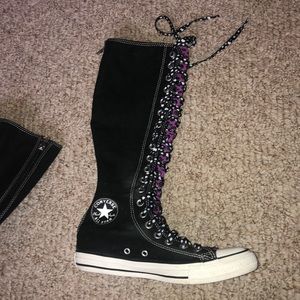 Black Knee-High Converse